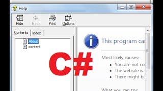 C Tutorial 95 How to open and use CHM Compiled HTML Help help file in C [upl. by Vins]