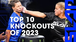 Top 10 Power Slap Knockouts of 2023 [upl. by Joaquin162]