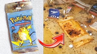 Man Finds 20 Year Old Pack of Pokemon Cards Under Shelf at Target Opening It [upl. by Ansilme]