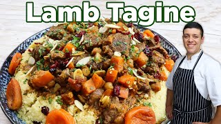 Moroccan Lamb Tagine Recipe  With Dried Fruits and Couscous by Lounging with Lenny [upl. by Searle]