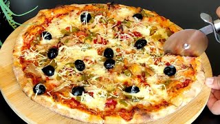 Vous nachèterez plus de pizza après cette vidéo  Pizza maison avec pâte facile  délicieuse [upl. by Eirtemed363]