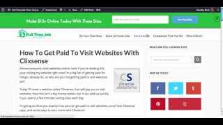 How To Get Paid To Visit Websites WIth Clixsense [upl. by Nolrak]