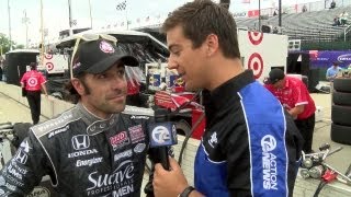 Franchitti wins Chevorlet Detroit Grand Prix pole but penalty puts Viso up front [upl. by Cocke]