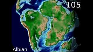 Cretaceous Plate Tectonics  Scotese Animation [upl. by Gussi]