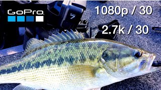 Best GoPro Settings for FishingGoPro Hero 7 Black new melones lake bass fishing [upl. by Von]