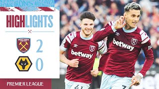 West Ham 20 Wolves  Gianluca Scamacca Scores First Premier League Goal  Premier League Highlights [upl. by Lyssa308]