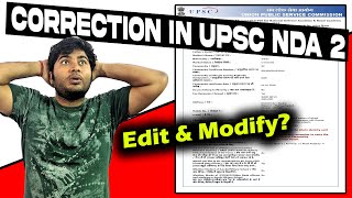 UPSC NDA 2 Application Form Correction 2022  Edit amp Modify NDA 2  Withdrawal Facility in UPSC NDA [upl. by Alisan]