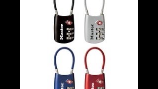 Master Lock TSA Accepted Cable Luggage Lock How to Reset Combination [upl. by Sevart]