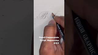 Pencil Copperplate Script Calligraphy Majuscules x Paul Antonio calligraphymasters shorts [upl. by Eelsew]