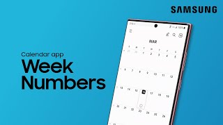 How to add week numbers to your Samsung Calendar  Samsung US [upl. by Tepper]