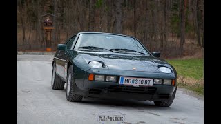 Porsche 928 cruising with modified mufflers [upl. by Eyahsal561]