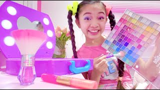 FULL FACE KIDS MAKEUP CHALLENGE  KAYCEE WONDERLAND [upl. by Amado682]