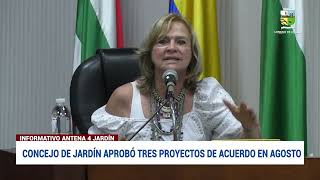 CONCEJO DE JARDÍN APROBÓ PROYECTOS DE ACUERDO EN AGOSTO [upl. by Fitting]