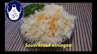 Weißkohl einlegen  Weißkohl fermentieren  Krautsalat  Sauerkraut einlegen  nach Kalinkas Art [upl. by Ilat]