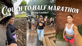 Couch to half marathon in four months  running tips for beginners my running journey [upl. by Isiah]