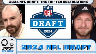 2024 NFL DRAFT The Top Ten Destinations TNF Recap amp Injury Update  PFF NFL Show [upl. by Rimaj]