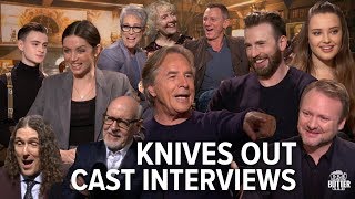 Knives Out Fun Cast Interviews Chris Evans Daniel Craig Ana de Armas Rian Johnson  Extra Butter [upl. by Aivatra]