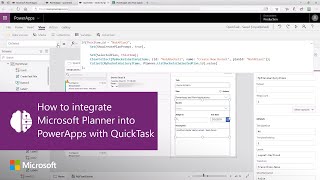 How to integrate Microsoft Planner into PowerApps with QuickTask [upl. by Annaerb]