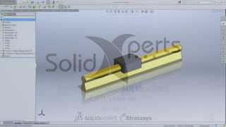 Contraintes glissière nouveauté dans SOLIDWORKS  Avril 2015 [upl. by Tully325]