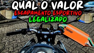 COMPENSA LEGALIZAR ESCAPAMENTO ESPORTIVO NA MOTO  🤔  SAIBA COMO E QUAL O VALOR [upl. by Derayne]