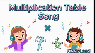 Multiplication Table Song  Learn Multiplication Fast  KiddoLand [upl. by Airalednac]