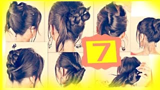 Seven ★ 1MINUTE HAIRSTYLES with JUST A PENCIL  Easy Updo Hairstyles for Long Medium Hair [upl. by Ilan]