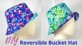 How to Make a Reversible Bucket Hat DIY [upl. by Terencio]