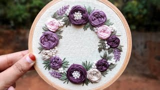 Easy Hand Embroidery Hoop  Tutorial for Beginners with free Pattern  Gossamer [upl. by Auahsoj]