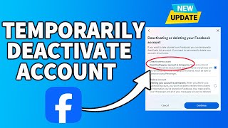 How to temporarily deactivate Facebook account update 2024 [upl. by Janey]