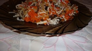 Салат с жареными крабовыми палочками Вкуснейший салат [upl. by Mascia]