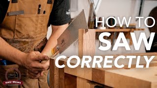 How to Saw Correctly  tips and tricks with a Japanese Pull saw [upl. by Savart]