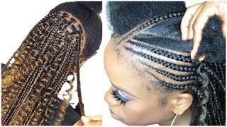 19 Lightweight Cornrows to try  feeding in braids vs Knotless braiding for beginners ombre braids [upl. by Gisella]