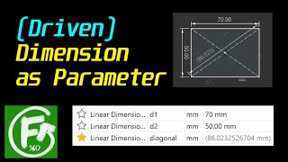 Fusion 360  Driven Dimension as Parameter [upl. by Tobin]