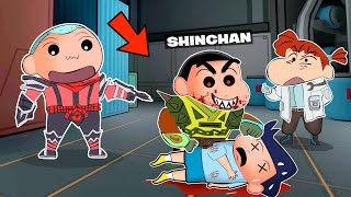 Ghoul Shinchan Ate Kazama Dead Body In Super Sus 😱  Shinchan Playing Among Us 3D  Funny Game 😂 [upl. by Wing]