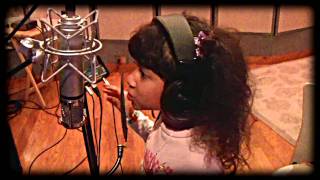 Baby Kaely 6 year old amazing rapper studio recording of quotSPEEDINquot [upl. by Meekahs]