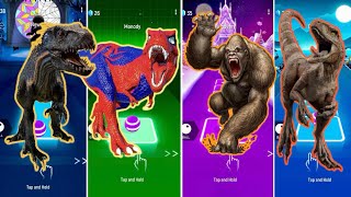 🦖 Indoraptor vs TRex Spider Man vs Godzilla vs Jurassic World  Coffin Dance 🪩 [upl. by Alyt]