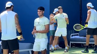 Alcarazs Reaction When Berrettini Challenged Him to Play a 1 on 1 Practice Match  Cincinnati 2024 [upl. by Van]