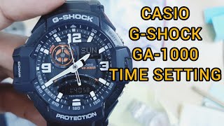 How to Set Time on Casio G Shock GA1000  Casio G Shock Time Setting  Watch Repair Channel [upl. by Yhtimit467]