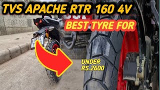 Apollo Trampler ST Installed In BS6 Apache 160 4V  Initial Impressions  Best Touring tyre apache [upl. by Anahsal]