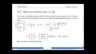 22 Eulers equation Newtons second law in an inviscid fluid [upl. by Pubilis954]