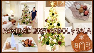 SALA DECORACION NAVIDAD 2024  DECORACIÓN DE ARBOL Y SALA NAVIDAD 2024  NUEVA DECORACION DE SALA [upl. by Aneetak]