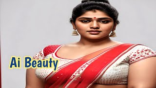 4K Balu AI Lookbook Half Saree With Blouse  Ai Art Indian Lookbook Model Part  01 [upl. by Grizelda]