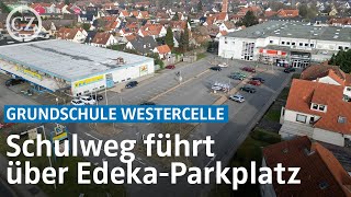 Schulweg in Celle führt über EdekaParkplatz [upl. by Azelea]