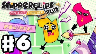 Snipperclips Plus  Gameplay Walkthrough Part 6  Cosmic Comics Nintendo Switch [upl. by Asilam]