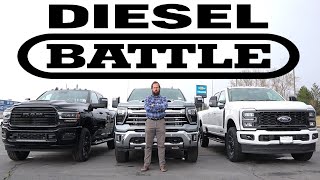 2024 Silverado Duramax vs 2024 Ram Cummins vs 2024 Ford Power Stroke Which Diesel Is Best [upl. by Onaled140]