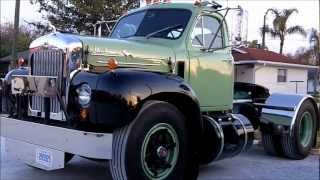 Antique Lime Green Mack B61 Thermodyne Diesel Truck [upl. by Stoops]