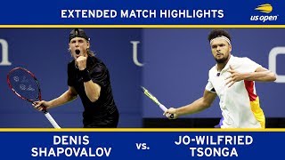 Denis Shapovalov vs JoWilfried Tsonga  2017 US Open R2 [upl. by Elnora]