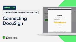 How to connect DocuSign  QuickBooks Online Advanced [upl. by Puto]