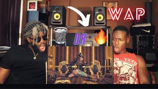 Cardi B  WAP feat Megan Thee Stallion Official Music Video REACTION [upl. by Ahsuas853]