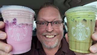 Starbucks New Wicked Drink Review  Elphabas Cold Brew amp Glindas Pink Potion [upl. by Ellevart]